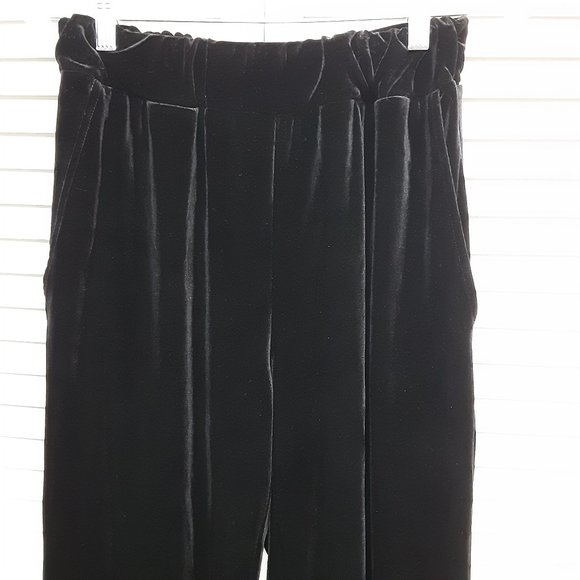 Winter Silks Black Velvet Pull on Pants Size S - Picture 4 of 7